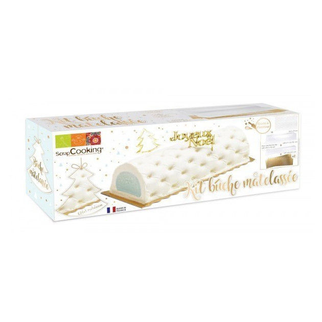 Molde tronco de Navidad efecto acolchado Scrapcooking 