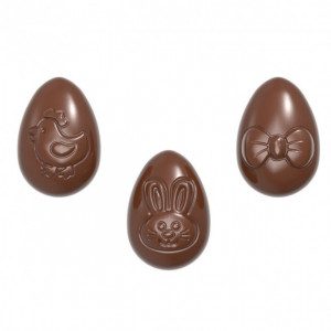 Molde huevos de chocolate motivos Pascua 3,3 cm (x24) Chocolate World