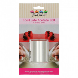 Rollo de acetato 20 m largo x 5.5 cm altura