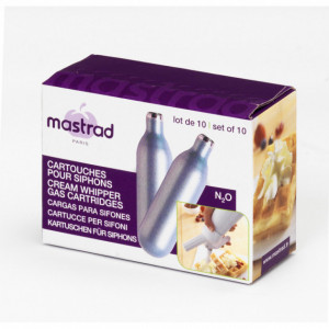 Cargas de Sifón de Cocina N2O 8 g (x10) Mastrad
