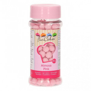 Adornos Comestibles Para Tartas Mimosas Rosa 45g Funcakes