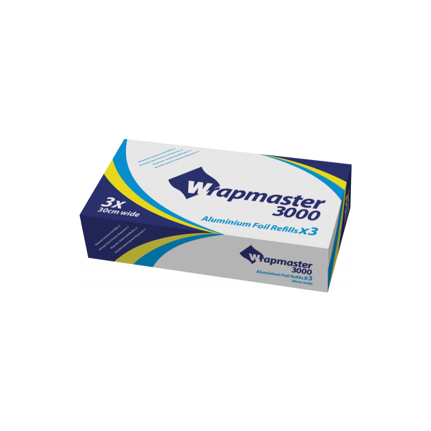 Papel de Aluminio 200 m para Dispensador Wrapmaster 3000 (x3) 