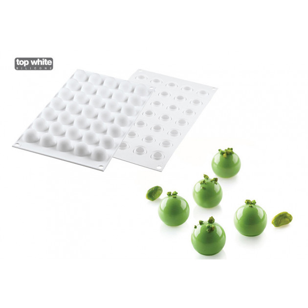 Molde de silicona 35 mini trufas Ø 2,2 cm SilikoMart Professional 