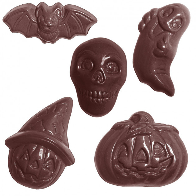 Molde Para Chocolate Figuras de Halloween (x30) Chocolate World 