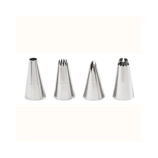 Kit 4 boquillas para decorar tartas Wilton