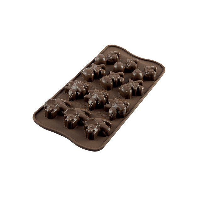 Moldes para Chocolate Dinosaurios x12 Easy Choc SilikoMart 