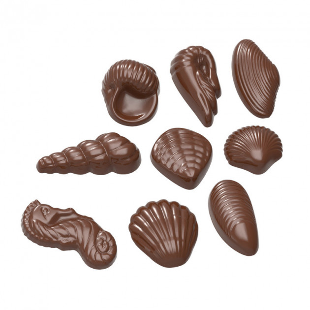 Molde para chocolate frutos del mar (x22) Chocolate World 