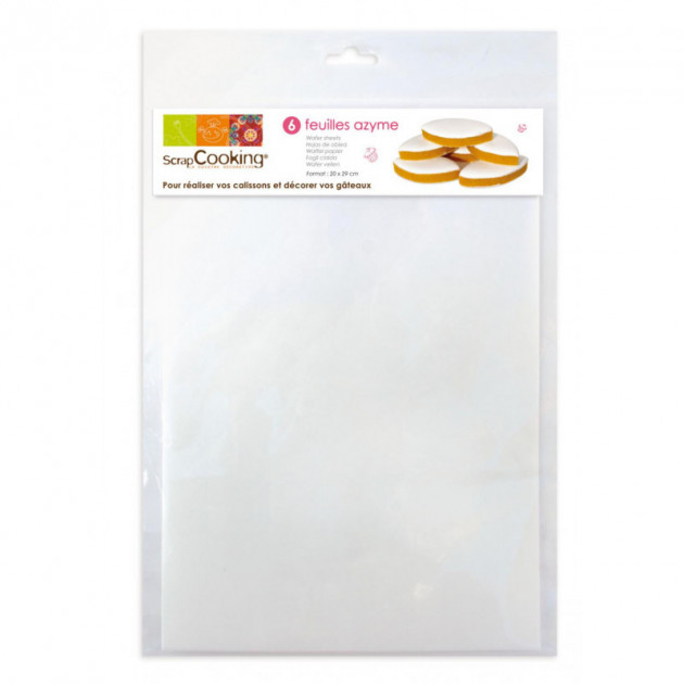 Papel de Oblea Liso 21 x 29,7 cm (X6) Scrapcooking