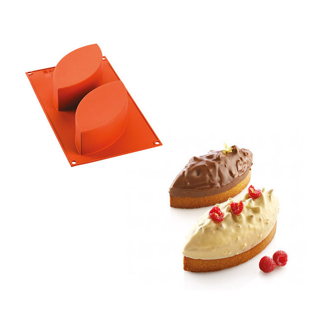 Molde cake silicona (x2) Michalak 170 x 80 x 50 mm de altura SilikoMart Professional 