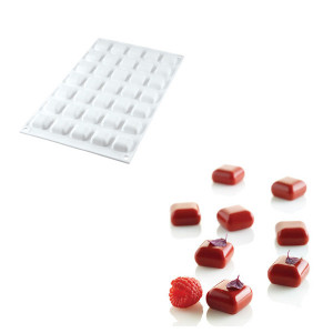 Molde silicona cuadrados abombados 5ml (x 35) SilikoMart Professional