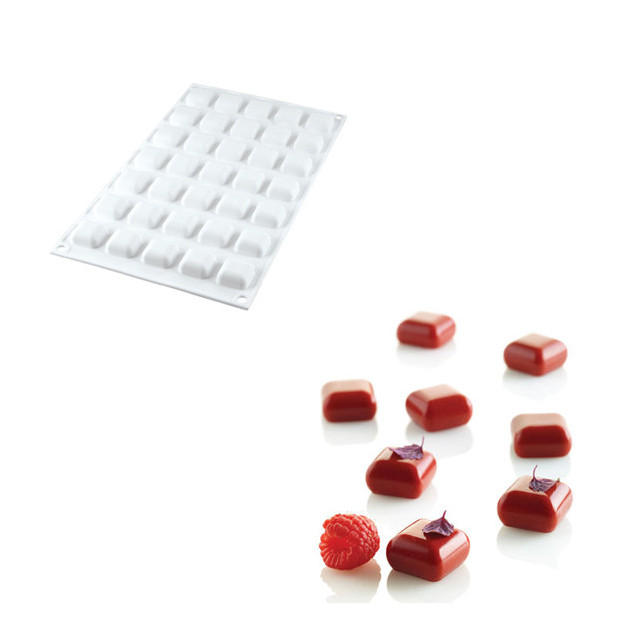 Molde silicona cuadrados abombados 5ml (x 35) SilikoMart Professional 