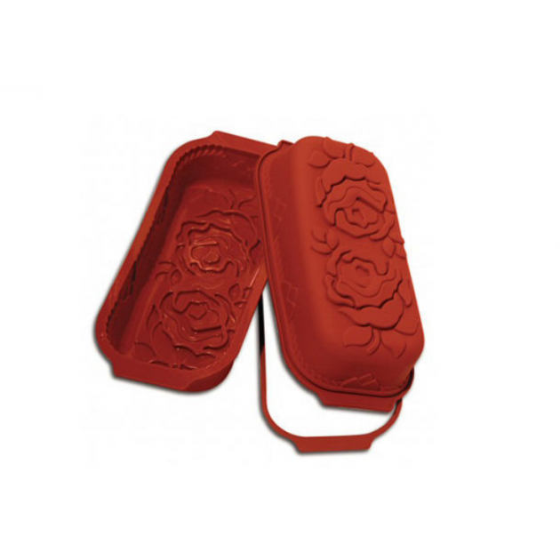 Molde de silicona para bizcocho silicona con rosas 300 x 145 mm SilikoMart 