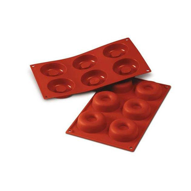 Molde savarín silicona 7,2 x 2,3 cm de altura (X6) SilikoMart 