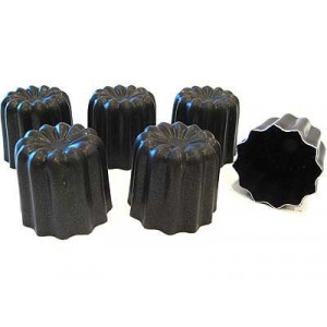 Moldes para cannelés de burdeos antiadherentes aluminio 5,5 mm (x6) Matfer