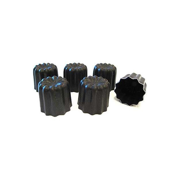 Moldes para cannelés de burdeos antiadherentes aluminio 5,5 mm (x6) Matfer
