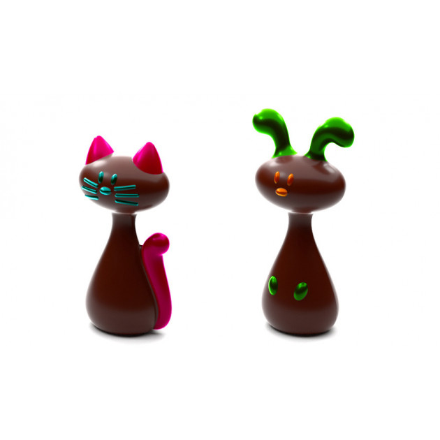 Molde Chocolate Gato y Conejo de Pascua (x4) Pop Chocolat Molde Chocolate Gato y Conejo de Pascua (x4) Pop Chocolat