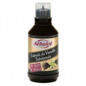 Aroma Alimentario de vainilla Tahitensis líquido con granos 50cl Sébalcé