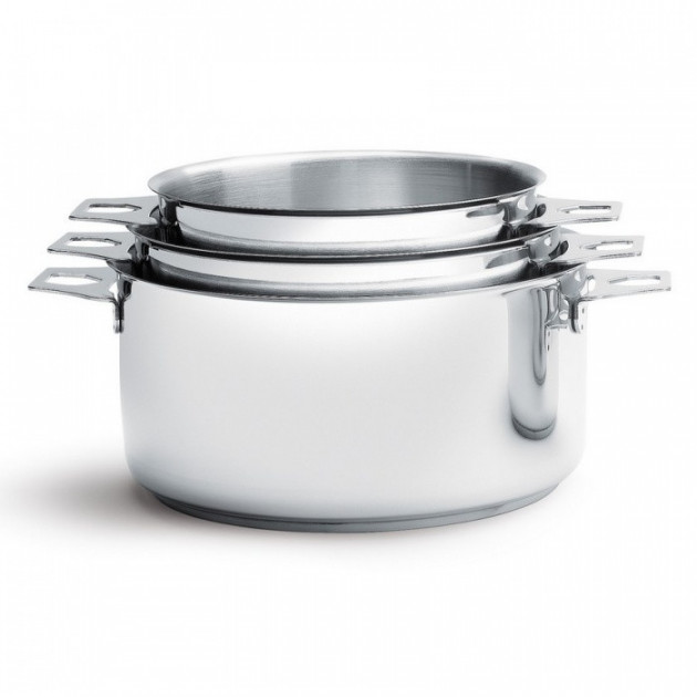 Juego de (3) Cazos de Cocina Twisty 16, 18 y 20 cm