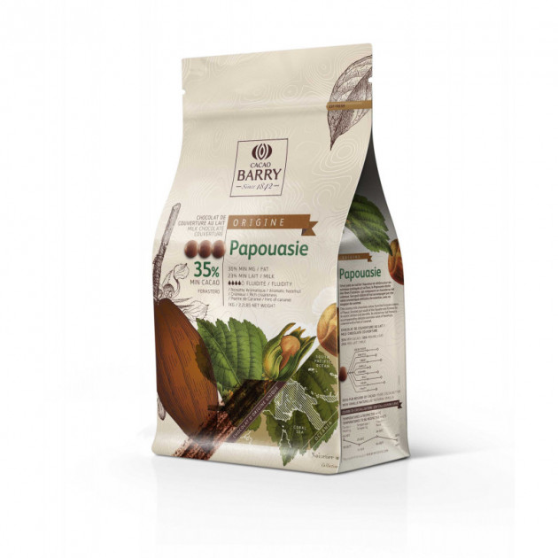 Chocolate de Cobertura con Leche Origine Papúa Nueva Guinea35,7% 1 kg Cacao Barry 