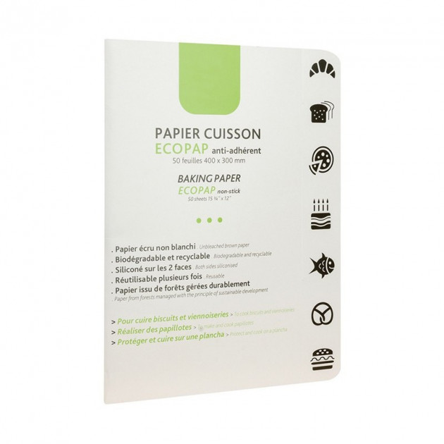 Papel de Horno EcoPap 40 x 30 cm x50 Hojas Matfer