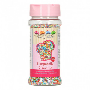 Sprinkles nonpareils multicolor Disco 80 g Funcakes