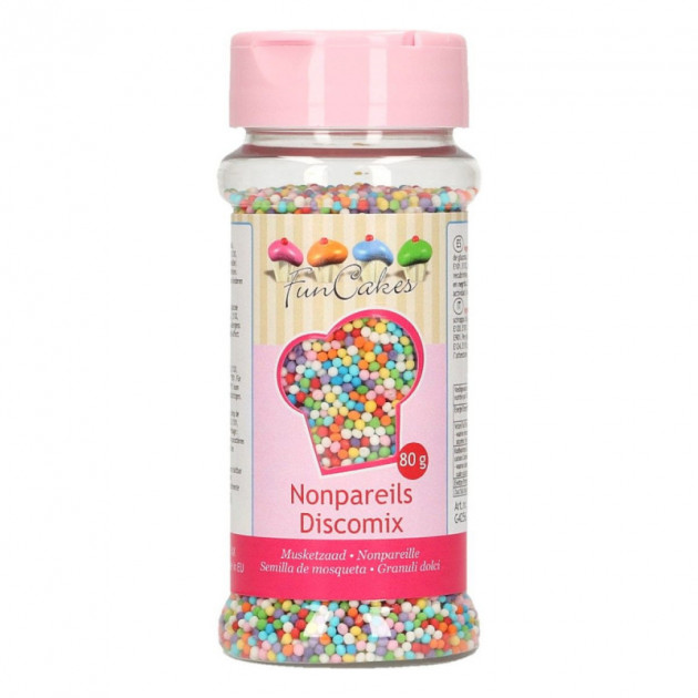 Sprinkles nonpareils multicolor Disco 80 g Funcakes