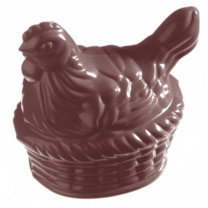 Molde Gallina en Canasta 27,5 × 13,5 cm (x4) Chocolate World