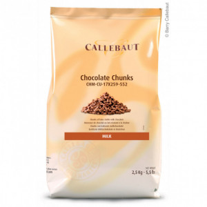 Chunks de Chocolate con Leche 2,5 kg Barry Callebaut