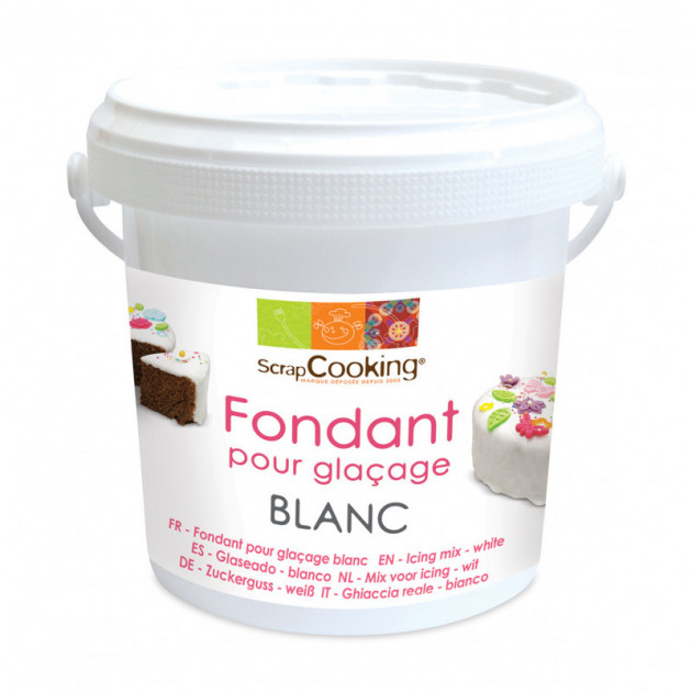 Fondant para Glaseado Blanco 500g Scrapcooking