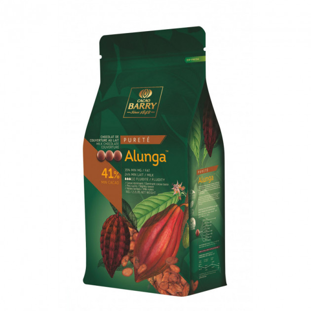 Chocolate con leche Alunga 41% 1kg Barry