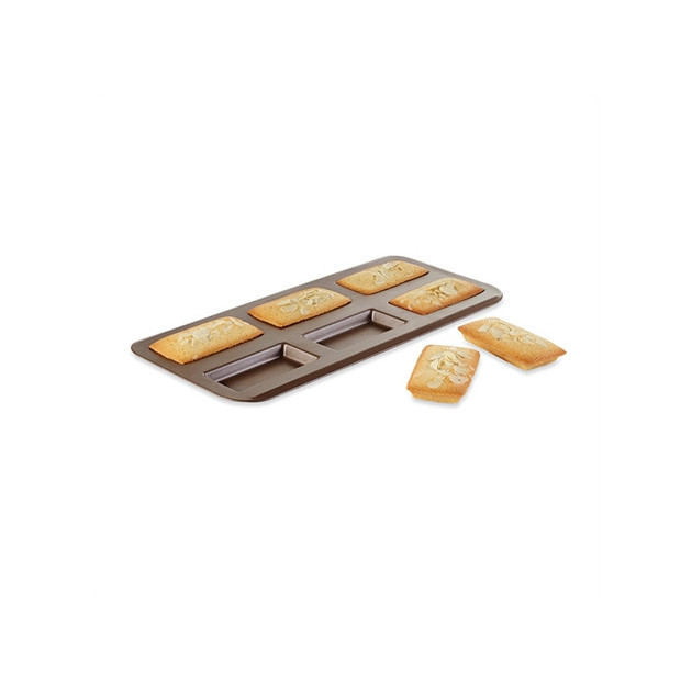 Molde Financier antiadherente 6 cavidades 9,8 x 4,8 cm antiadherente Gobel 