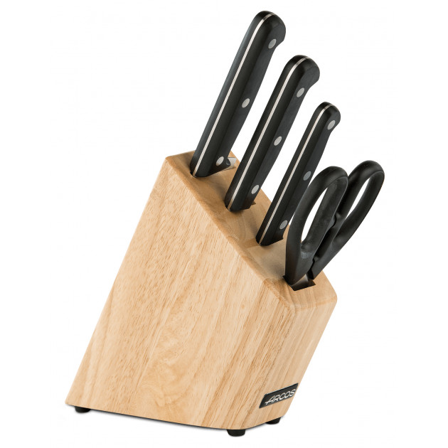 Tacoma Cuchillos y Juego de Cuchillos con Tijeras de Cocina Negro Universal Arcos 