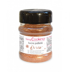 Azúcar de colores oro rosa 160 g Scrapcooking