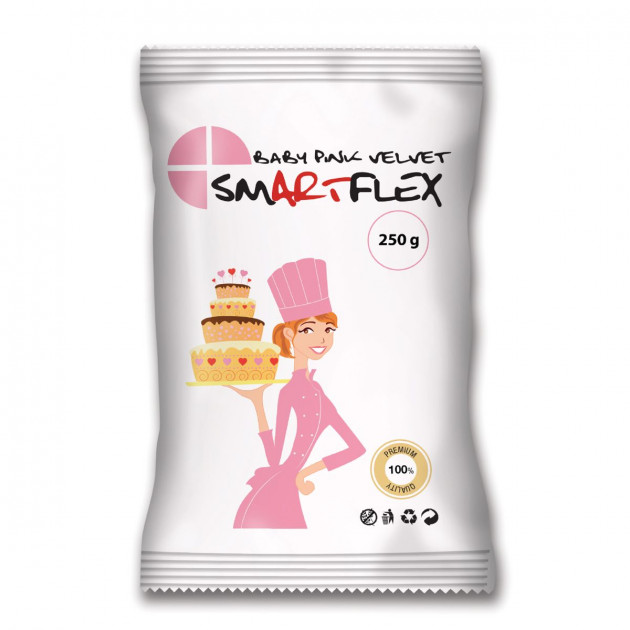 Fondant Rosa Baby Pink Velvet 250g Smartflex 