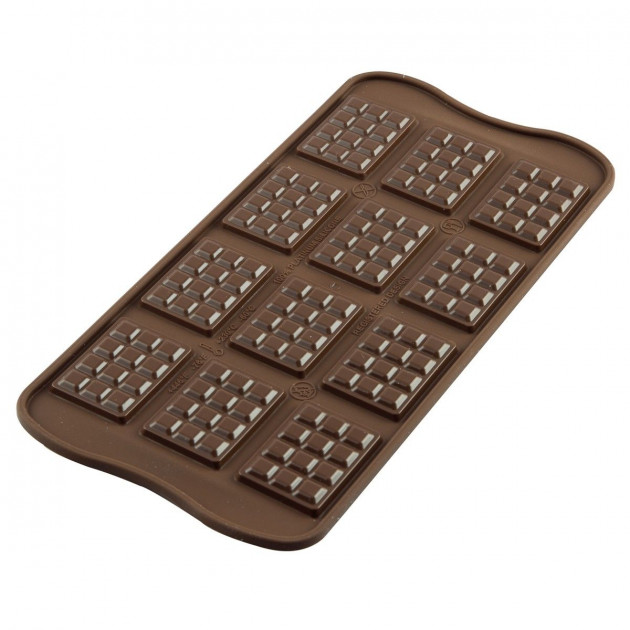 Molde para chocolate 12 mini tabletas Easy Choc- Silicona especial para chocolate 