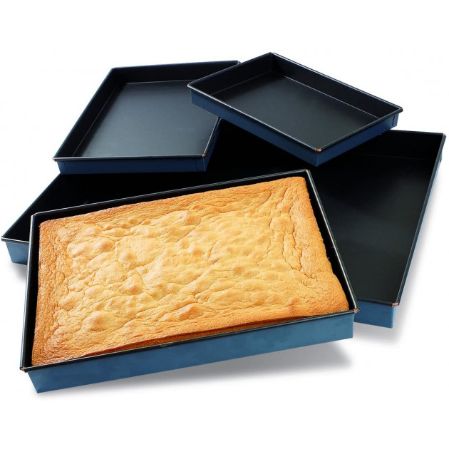 Molde bizcocho rectangular 30 x 20 cm 3,5 cm de altura Exopan Matfer 