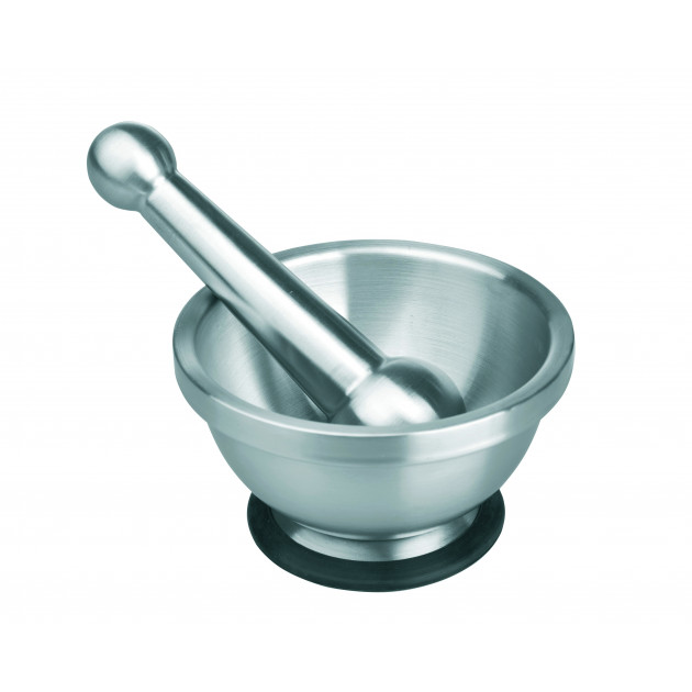 Mortero de acero inoxidable Ø 13,5 cm x H 7,5 cm Ibili