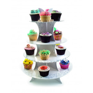 Soporte cupcakes de cartón Ø 34,5 cm x 44 cm de altura Ibili