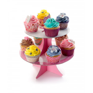 Soporte cupcakes cartón Ø 25 cm x 26 cm de altura Ibili