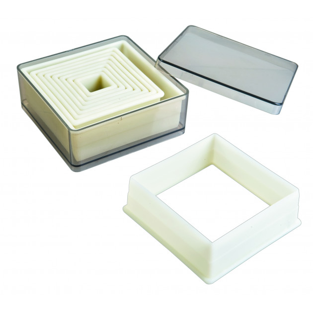 Cortador de galletas cuadrado Polyglass (x9) Ibili 