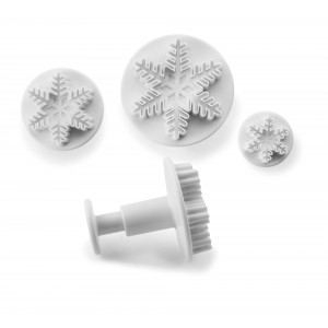 Cortador de galletas con expulsor copo de nieve (x3) Ibili