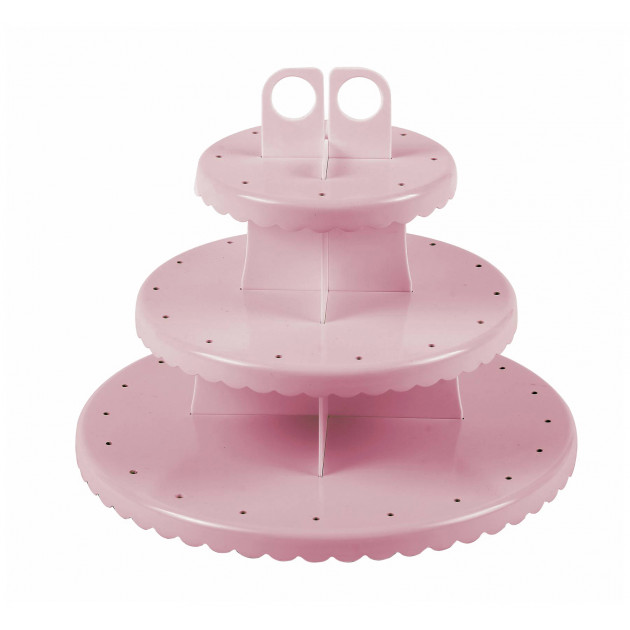 Soporte cupcakes plástico Ø 30 cm x 24 cm de altura Ibili 