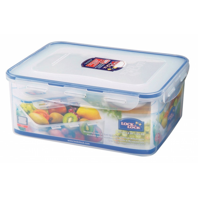 Recipiente hermético rectangular 5,5 L Lock and Lock 