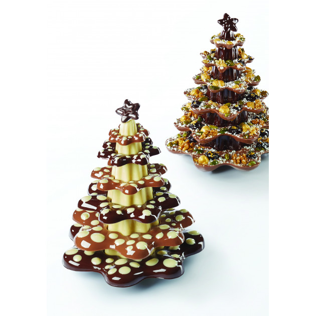 Molde de chocolate árbol de Navidad Ring Ø 16 x 20 cm altura (x1) Pavoni