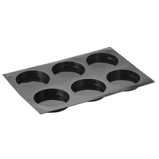 Molde silicona para rellenos redondo disco ø 16 cm x 3 cm altura(x6) Pavoflex