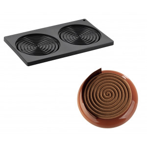 Molde de silicona decoración Ipnosi Ø 14 cm x 1 cm de altura (x2) Pavoni