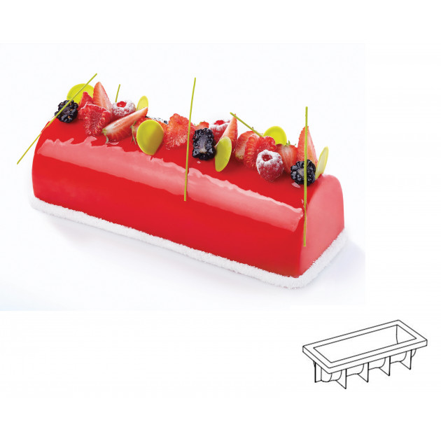 Molde para tronco Navidad 25 x 8,5 cm x 7 cm de altura Pavoni 
