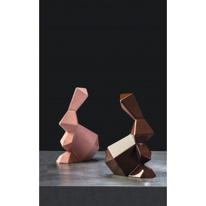 Molde Chocolate Conejo Origami 14,5 x 9,5 cm x H 18 cm (x2) Pavoni