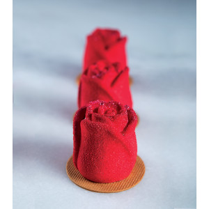 Molde silicona Rosa 5,6 x 5,4 cm x 6,1 cm de altura (x20) Pavoflex