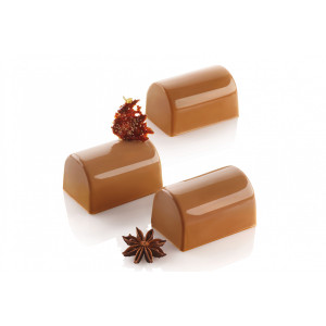 Molde silicona 8 mini tronquitos de Navidad 7,5 cm x 5 cm SilikoMart Profesional